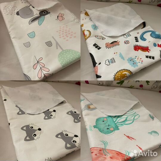 Непромокаемая пелёнка хлопок 50х70 см 25 принтов