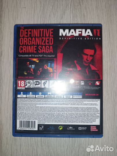 Новый диск Mafia 2 Definitive Edition PS4