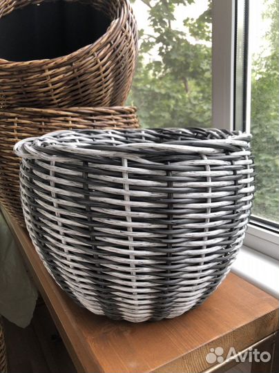 Кашпо 12 литров из ротанга
