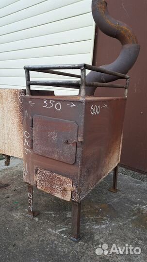 Печка для бани с баком бу