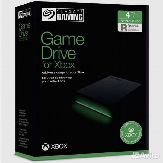 4 тб Внешний жесткий диск Seagate Xbox черный