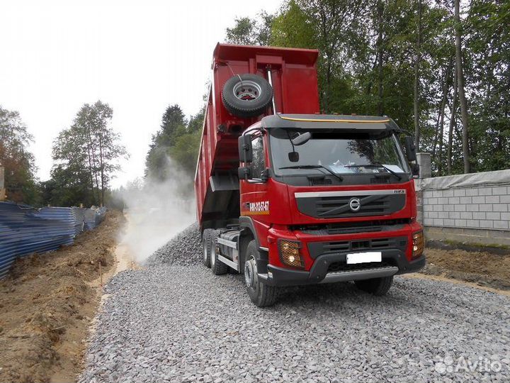 Щебень крупный, Гравий, Валуны, Отсев, Земля