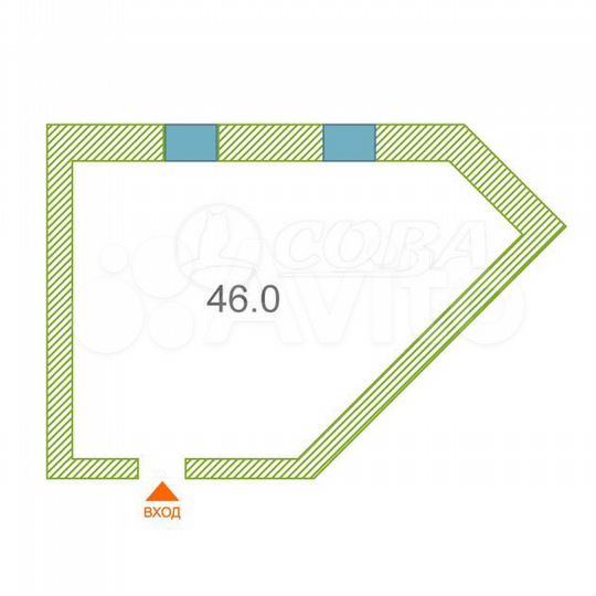 Продам помещение свободного назначения, 46 м²
