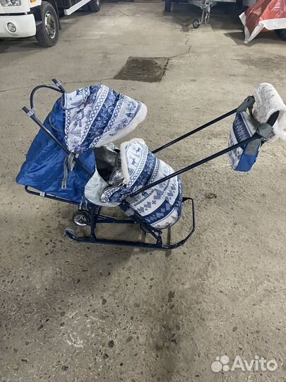 Детские санки коляска умка