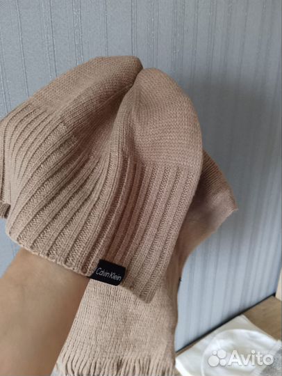 Шапка и шарф Calvin Klein новые