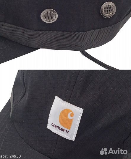 Кепка carhartt черная с веревками