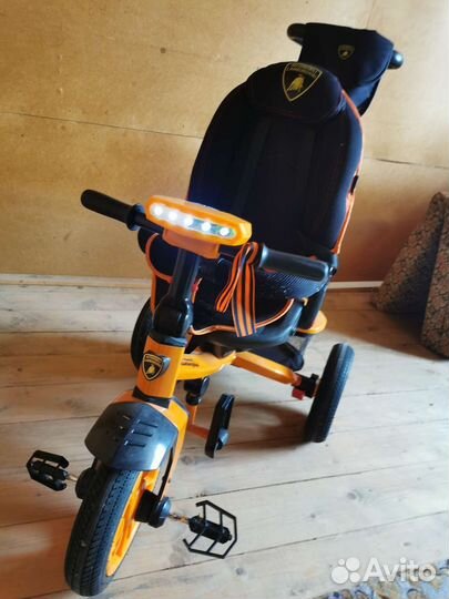 Детский трехколесный велосипед коляска