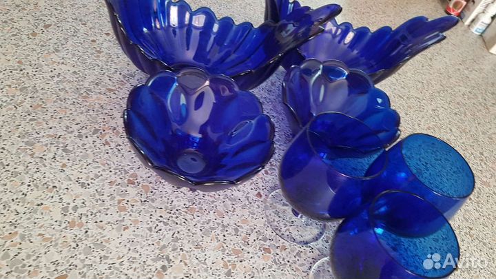 Кобальтовые салатники