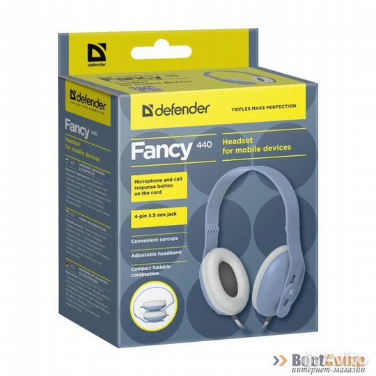 Гарнитура для смартфонов Defender Fancy 440 голубо