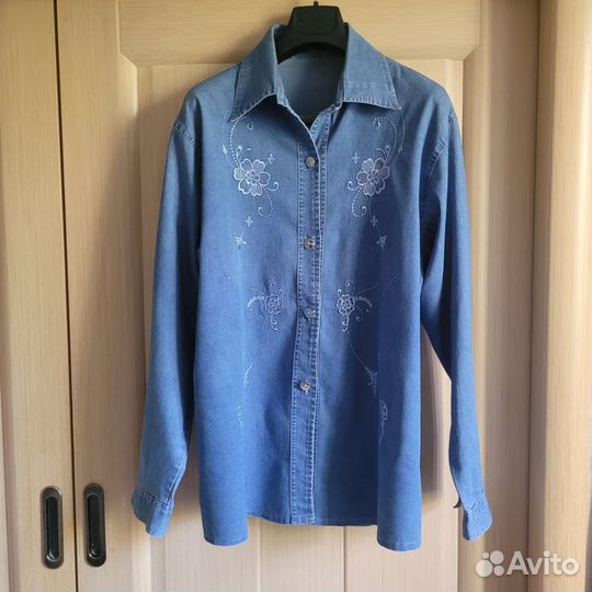 Рубашка джинсовая 54 размера