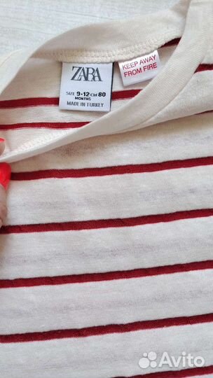 Футболка Zara для девочки оверсайз новая 80-110