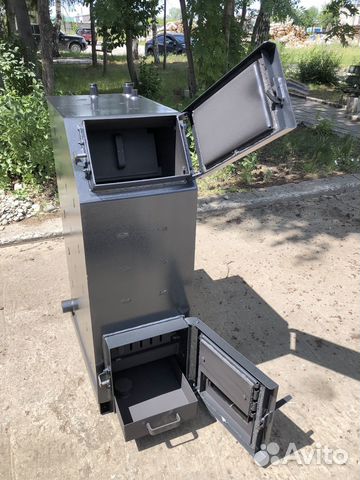 Твердотопливный котёл с увеличенной топкой