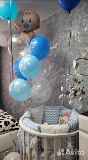 Детская кроватка трансформер с маятником