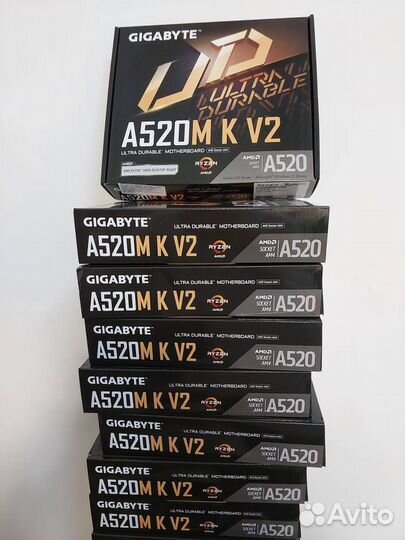 Новые платы. gigabyte A520M K V2. Гарантия 36 мес