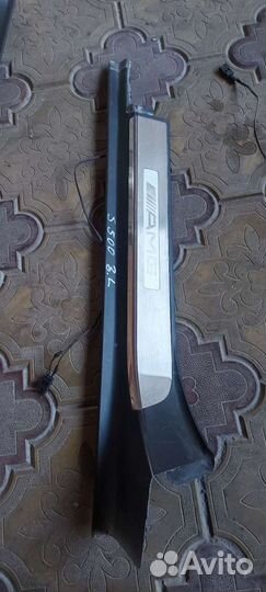 Накладки на порог Амг на Mercedes w220