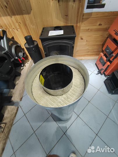 Дымоходная труба утепленая D115/200 нерж/оцинковка