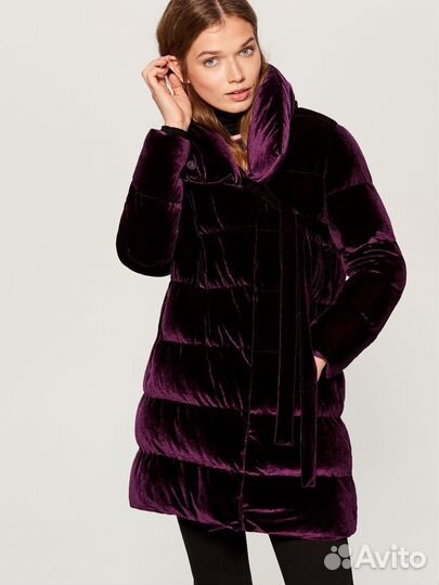 Бархатный пуховик