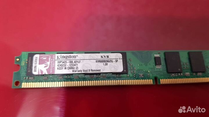 Kingston ddr2 2gb планка 800mhz pc6400