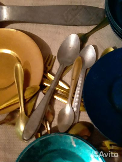 Набор детской металлической посуды. СССР