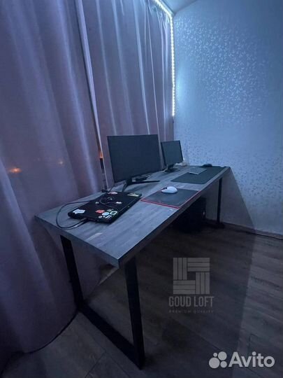 Компьютерный стол в стиле лофт 60х180