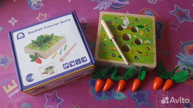 Деревянный сортер+магнитная рыбалка