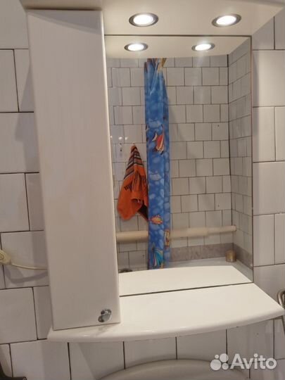 Зеркало с подсветкой для ванной со шкафом