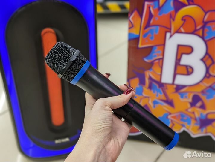 Колонка BQ 350ватт беспроводная с подсветкой