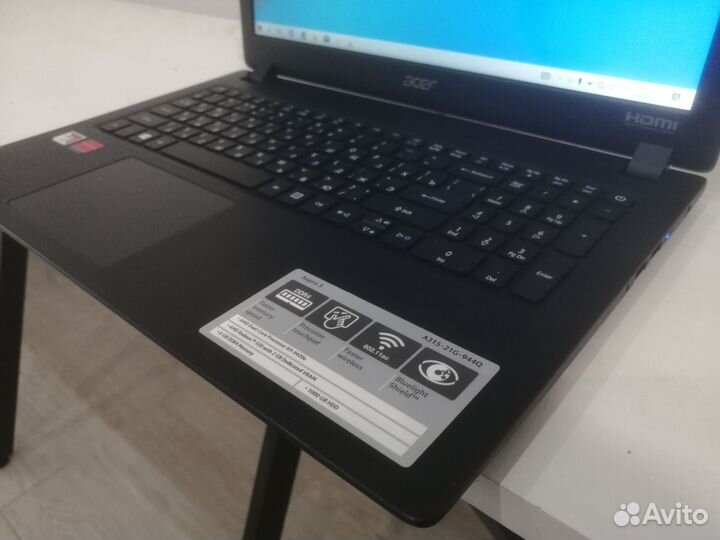 Шустрый ноутбук Acer 15.6 A9/Radeon 520 2Gb/8Gb