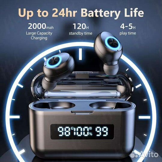 Новые Беспроводные Наушники Power bank 2000 Сенсор