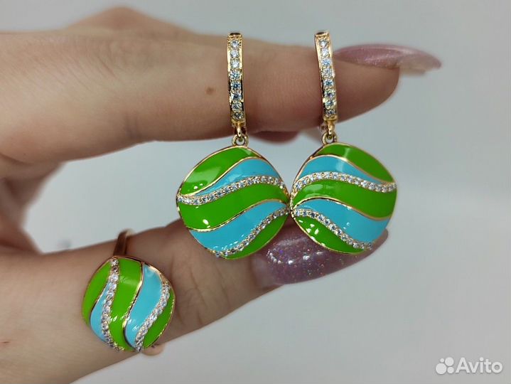 Набор, эмаль, 19.5р, покрытие золото