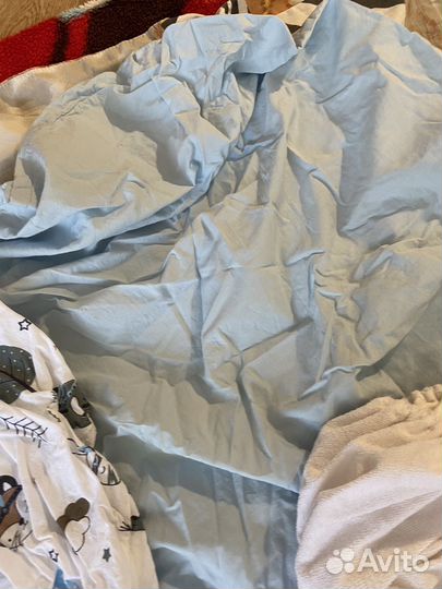 Матрас круглый с наматрасником+ 3 простыни