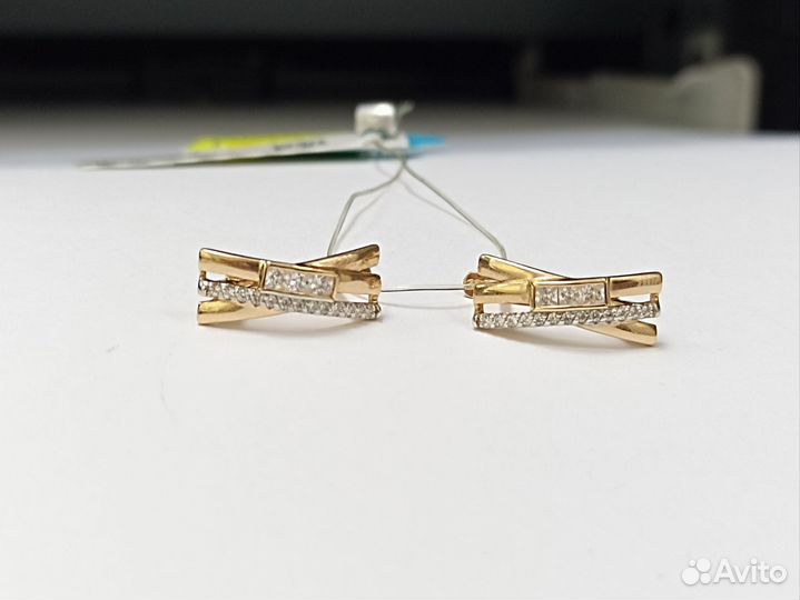 Золотые серьги проба 585 Арт.007575120124