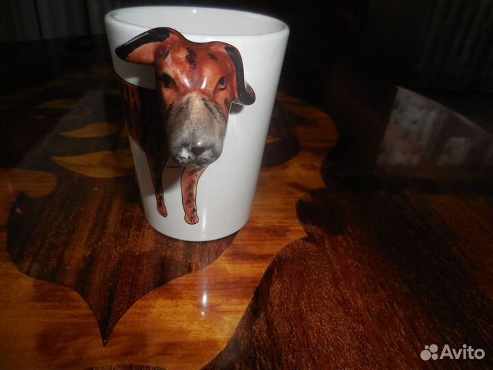 Собачка -кружка.казак курит трубку