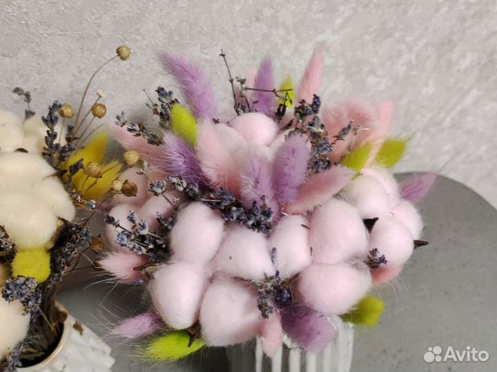 Букетики лаванда, сухоцветов, наборы