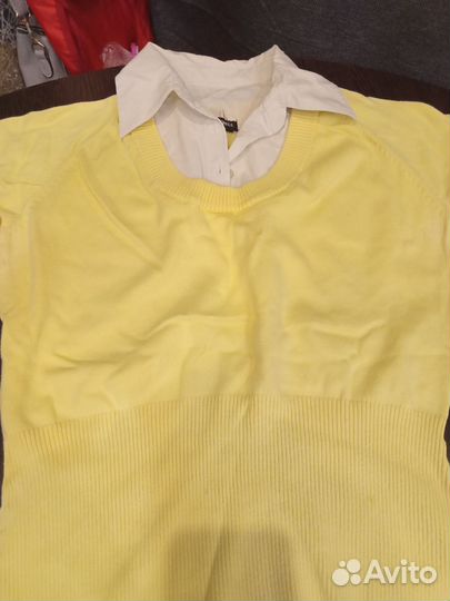 Кофта с имитацией рубашки