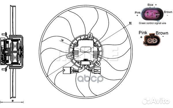 Крыльчатка с эл. моторомVW golf V 2.0 CFF170000