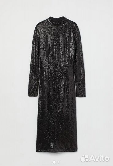 Платье с пайетками h&m