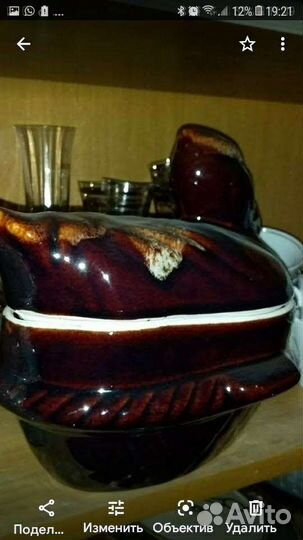 Керамическая жаровня селезень