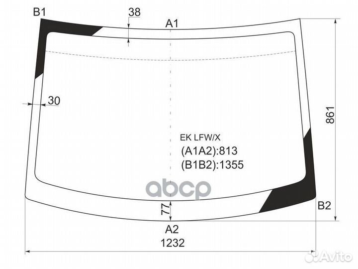 Стекло лобовое mitsubishi EK wagon 02-13/nissan