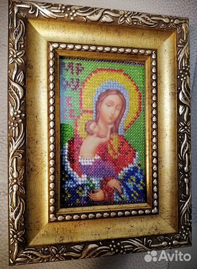 Иконы ручная вышивка чешским бисером