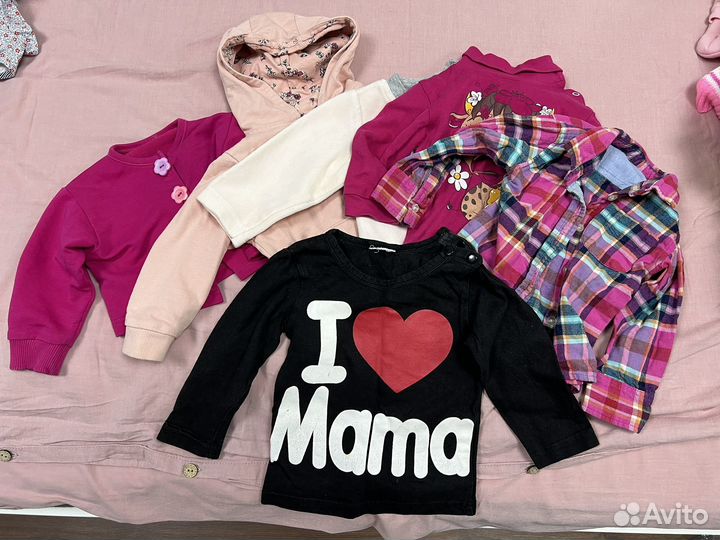 Большой пакет вещей на девочку 74-80