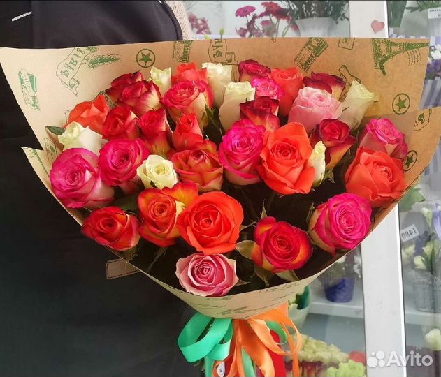 35 роз микс