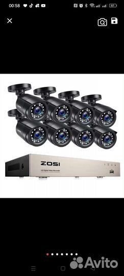 Видеонаблюдения zosi на 8 камер
