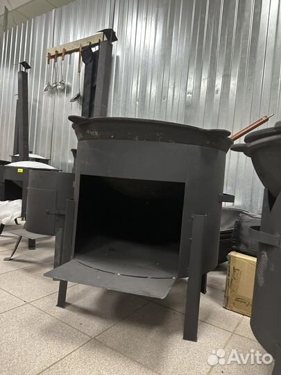 Чугунный казан на 50 л с печью + Шумовка + Специи
