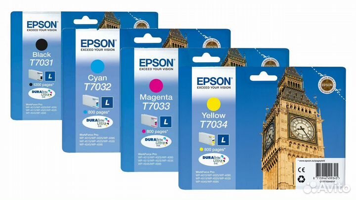 Картриджи Epson T7031, T7032, T7033, T7034