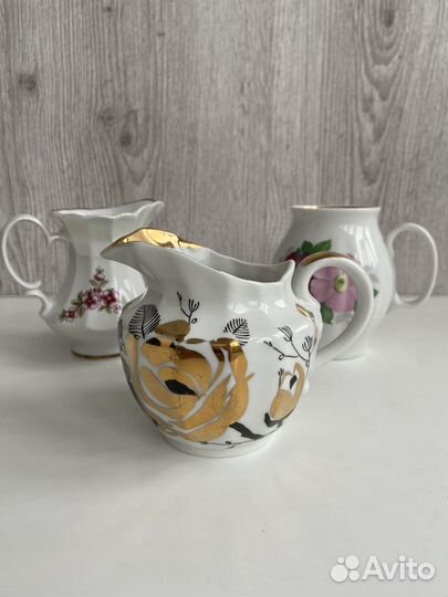 Молочники фарфоровые