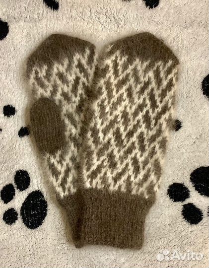 Варежки из собачьей шерсти