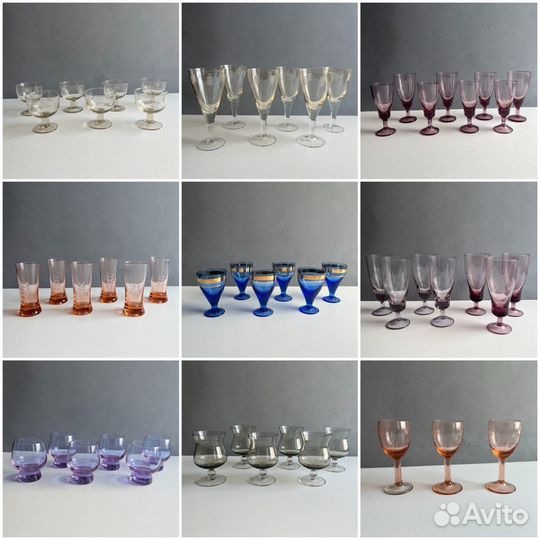 Рюмки цветное стекло СССР