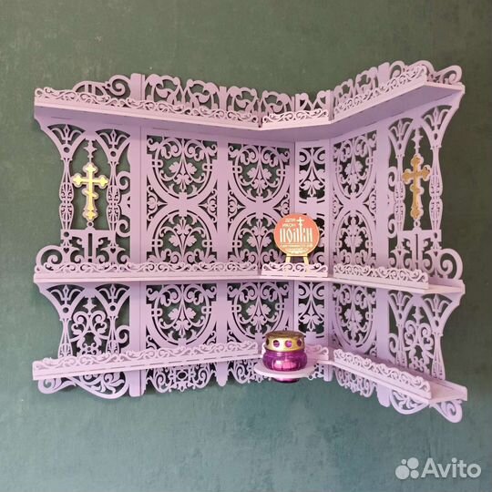 Полка для икон Иконостас Модель 86 Красный угол 1