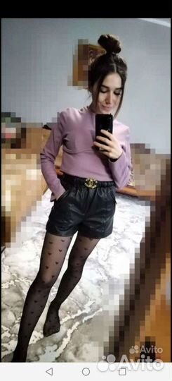 Шорты весна-осень мягкая экокожа